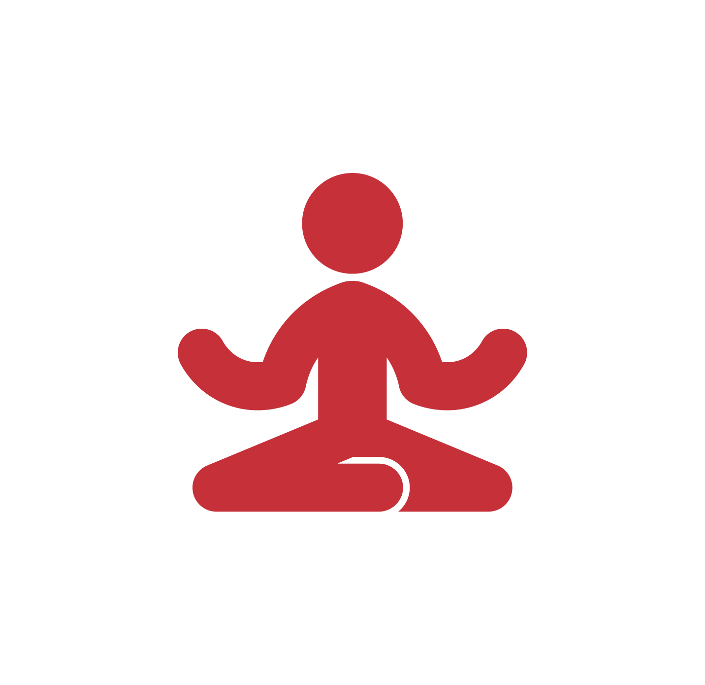 Icono que representa la postura de yoga para acceder a los horarios y clases dirigidas en el gimnasio Duplex en Andorra la Vella.
