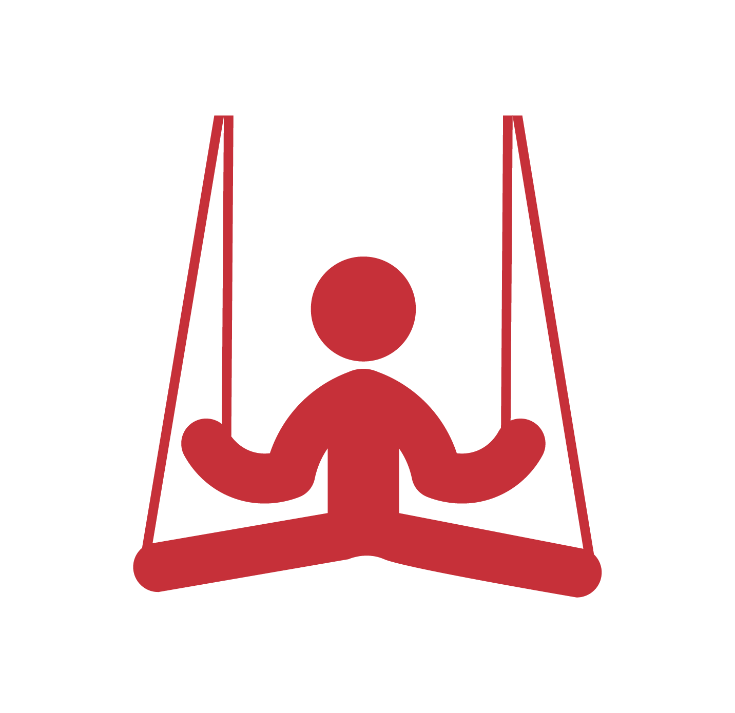Clase de aero yoga en el gimnasio Duplex en Andorra la Vella utilizando columpios en suspensión para estiramientos y posturas invertidas.